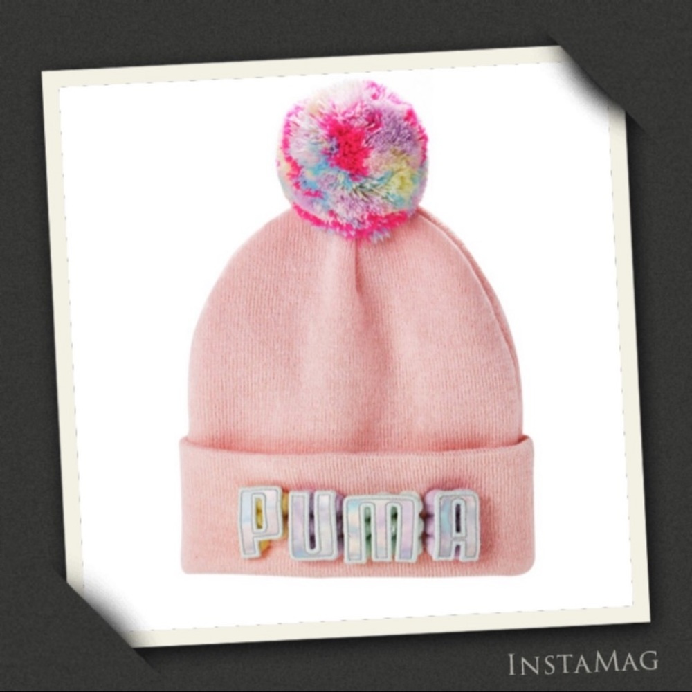 PUMA X SOPHIA WEBSTER Pink Pompom Beanie